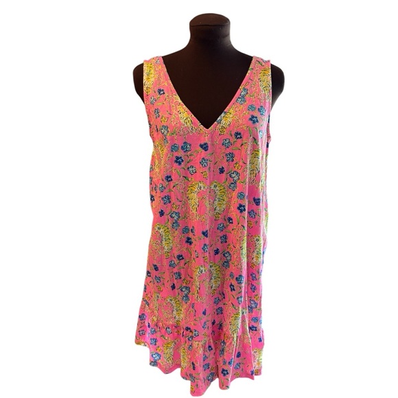 Lilly Pulitzer Camilla Dress Prosecco Pink Tigress Garden, Womens size Medium - Picture 8 of 11